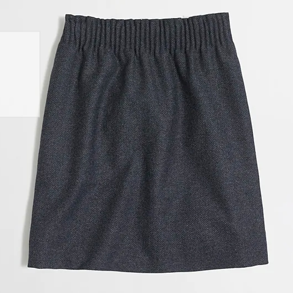 J. Crew Pleated mini skirt in herringbone